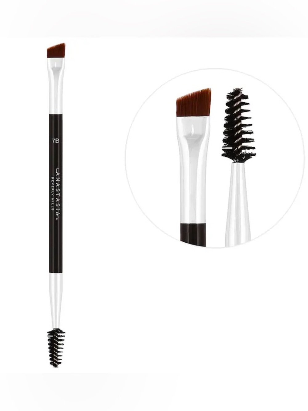 NWT Anastasia Beverly Hills 
Dual-Ended Angled Powder Eyebrow Brush 7B